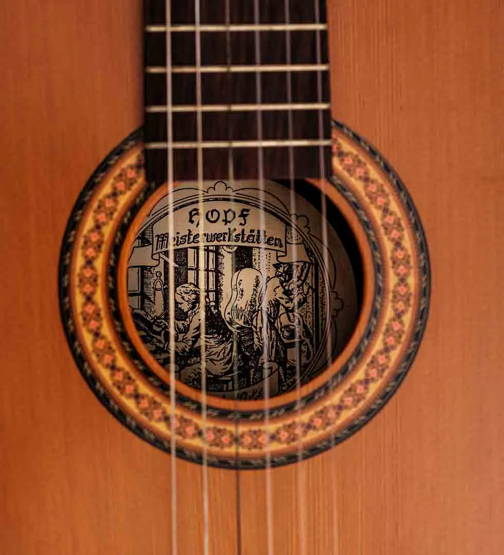 Gitarre aus den Hopf Meisterwerksätten, 1983 mit Tasche – Bild 6