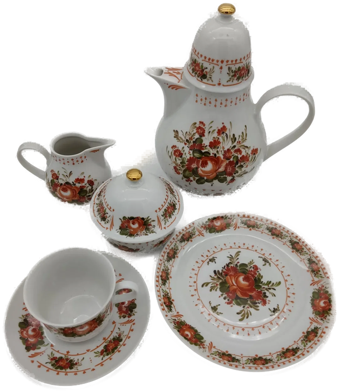 Kaffeeservice 4-Teilig Sonstige Porzellan | Retro-Charme – Bild 4