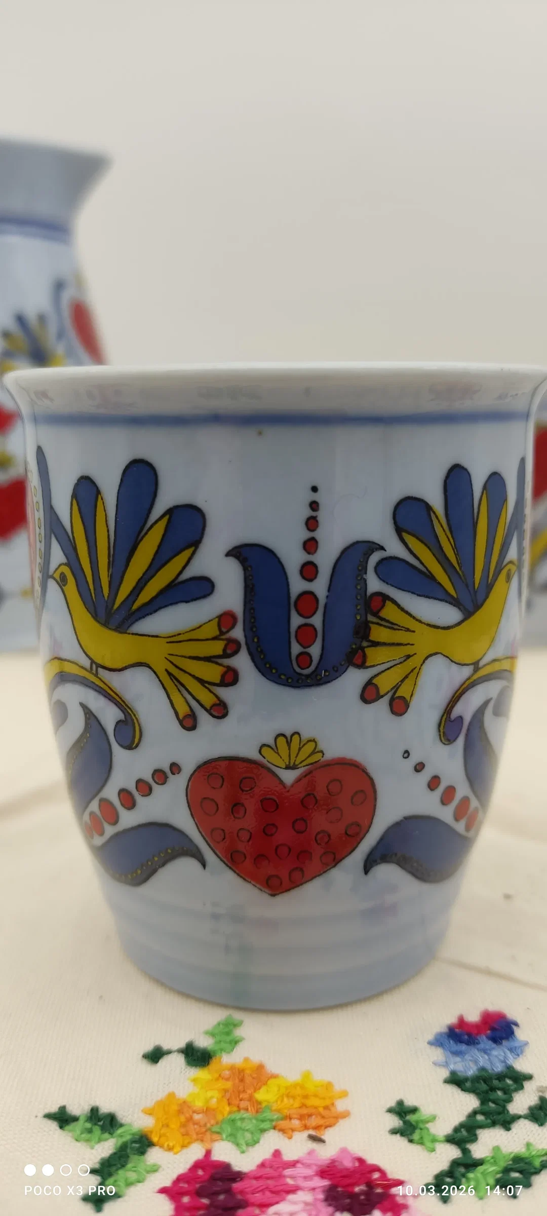 Lilien Porzellan Krug & 2 Becher Set  – Bild 6