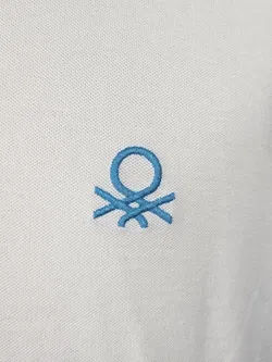 UNITED COLORS OF BENETTON Herren Poloshirt, weiß - Gr. L  - Bild 5