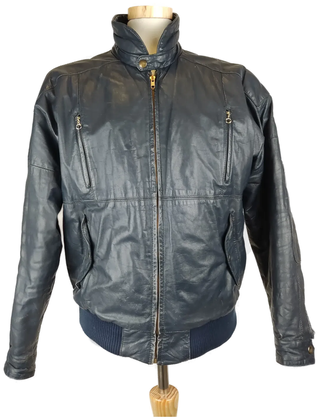 Bunzl-Wien Herren Lederjacke dunkelblau - Gr. 52/XL - Bild 1