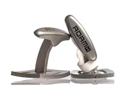 Adamo Manschettenknöpfe Edelstahl matt rechteckig mit dekorativem Muster und Stein - Bild 3