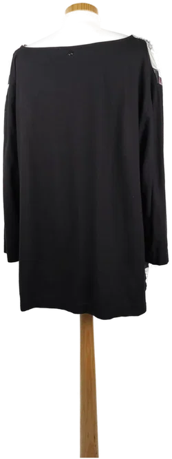 Bonita Damen-Bluse langarm schwarz mit Blumenprint - XXL/44 - Bild 2
