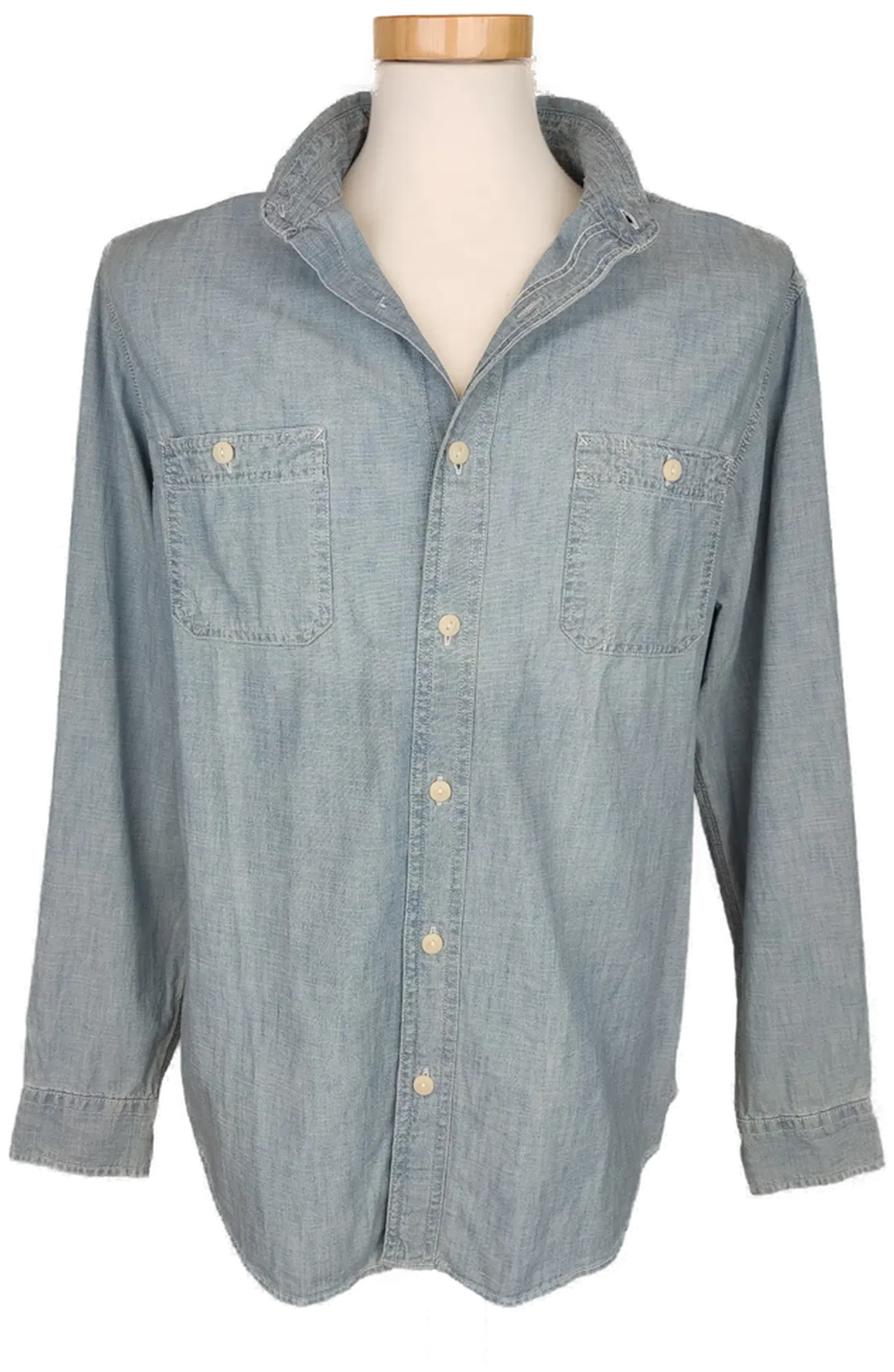 Lands End Herren Hemd blau/weiß - L/50 - Bild 1