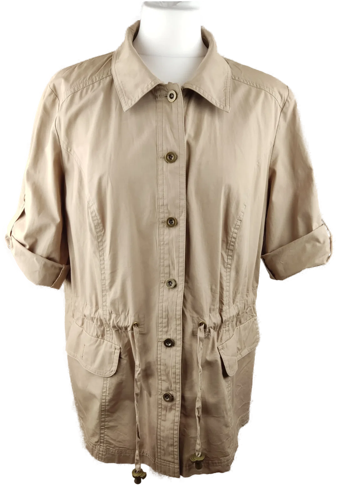 Damenjacke Beige XXL | Safari-Charme – Bild 1