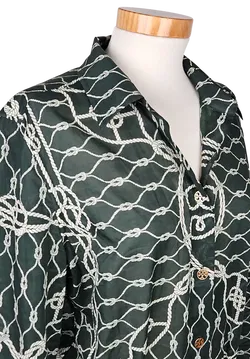 TORY BURCH Damen Longbluse, grün - Gr. M  - Bild 4