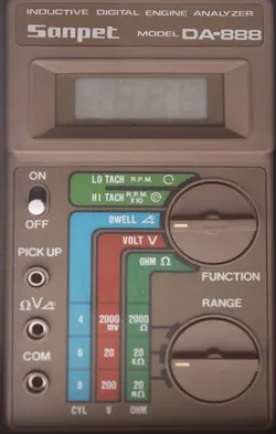 Sanpet DA-888 LCD Digital Engine Analyzer – Motortester mit Induktivklemme - Bild 2