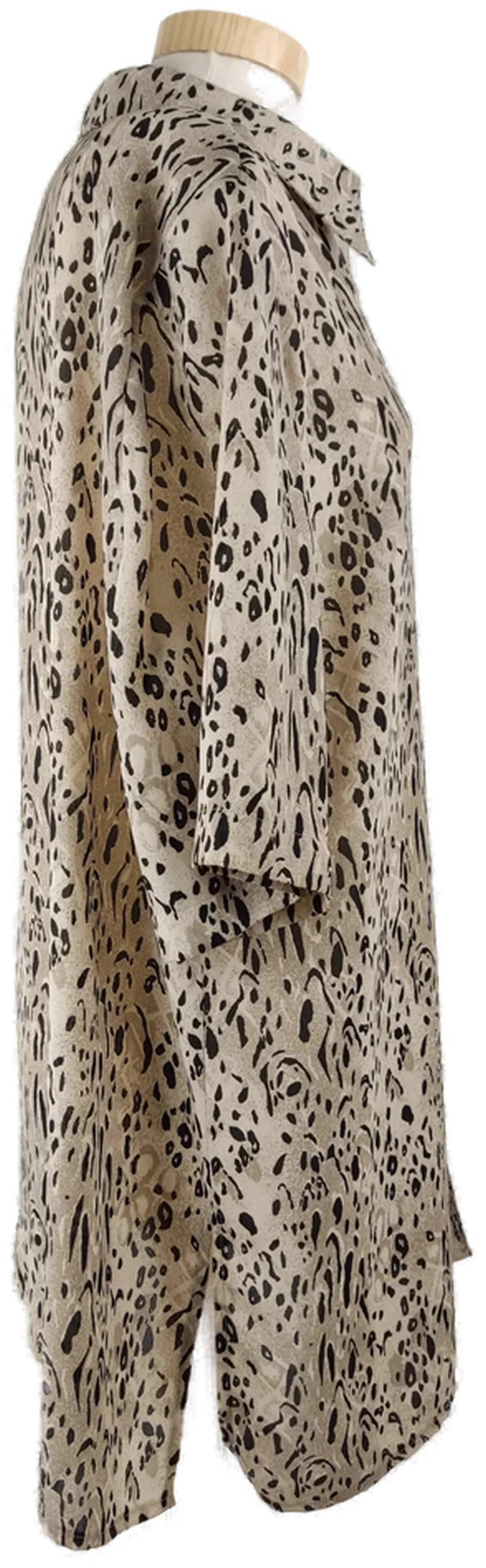  Bluse mit Top-2 tlg. "Canda", kurzarm mit Kragen, schwarz und schwarz/grün, Gr.öße 50 – Bild 3