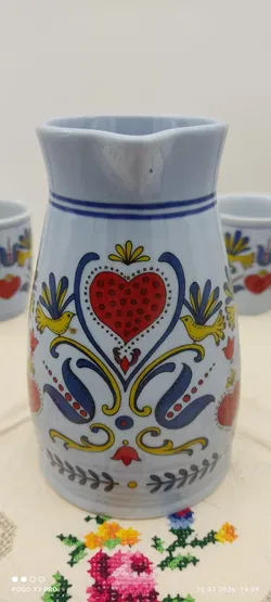 Lilien Porzellan Krug & 2 Becher Set | Einmaliges Unikat - Bild 9