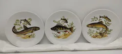Bavaria Porzellan Teller – 3 Stück mit stilvollem Fischmotiv, sehr gut erhalten - Bild 1