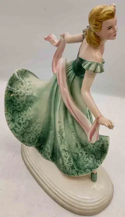 Große Rokoko-Tänzerin – Handbemalte Porzellanfigur (Höhe 38 cm) – mit Fingerschaden! - Bild 3