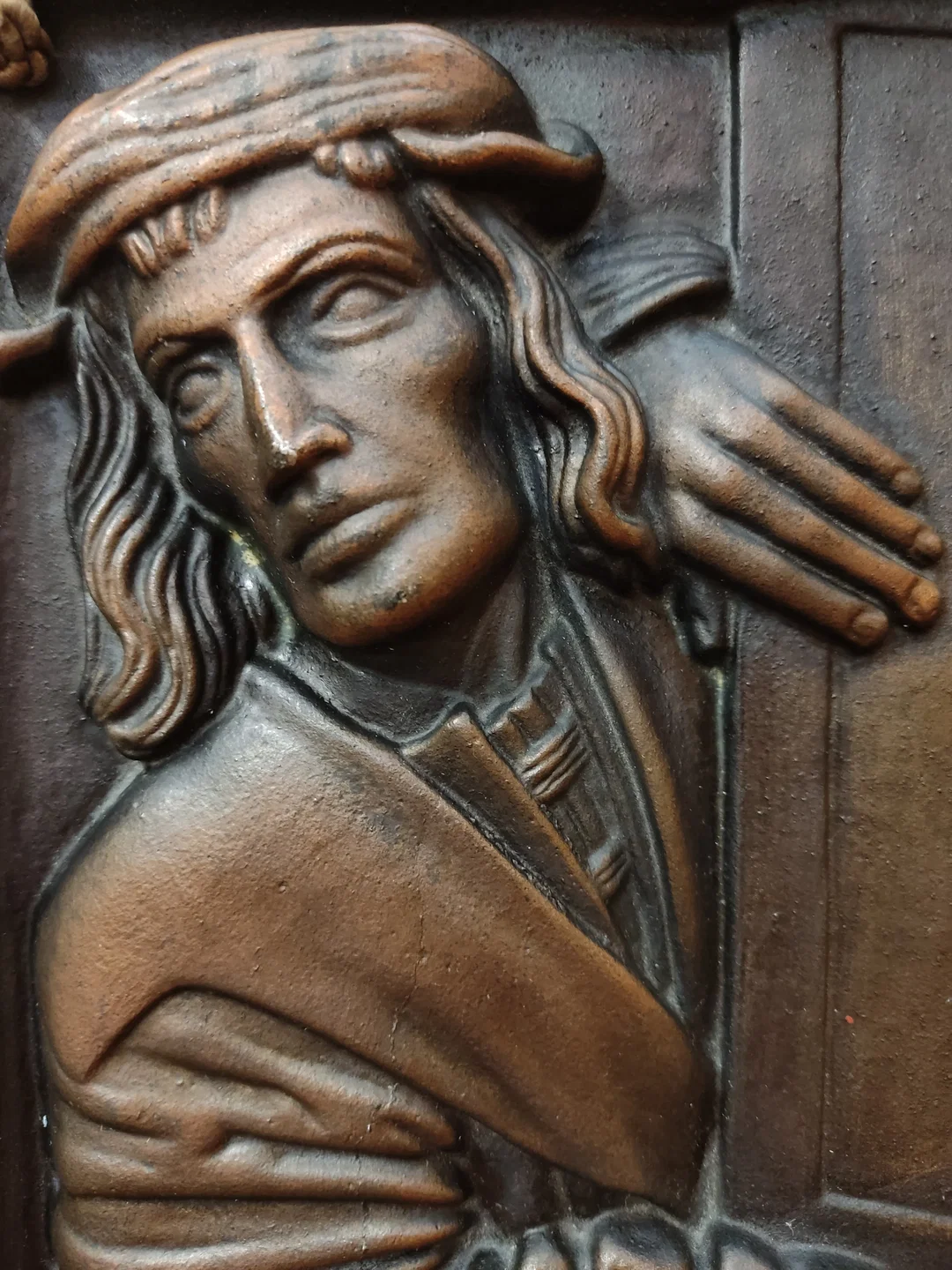 Gusseisenbild 'Der Fenstergucker' von Anton Pilgram 23x18cm | Historisches Detail – Bild 3
