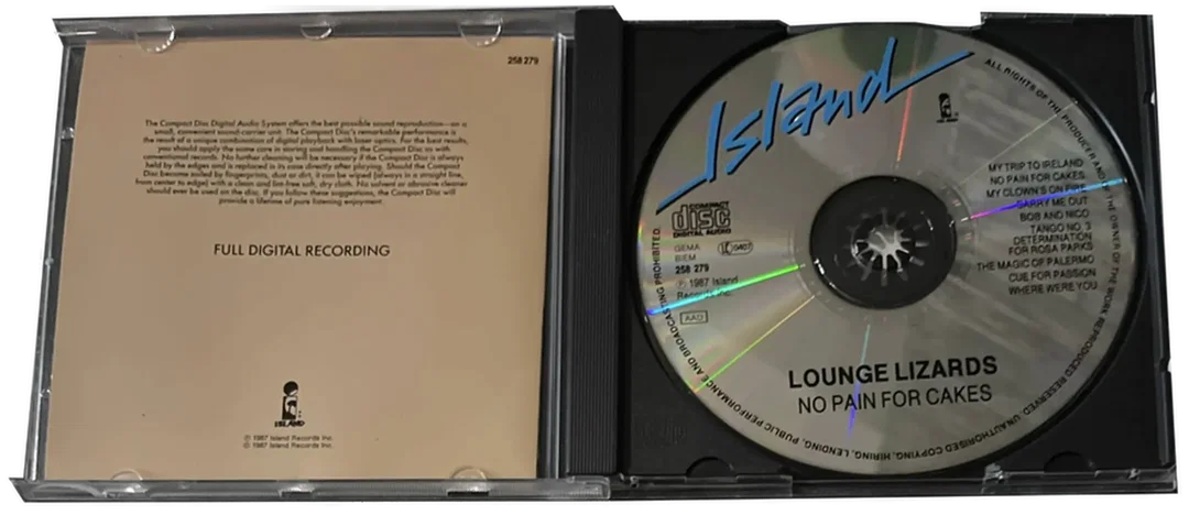 CD "The Lounge Lizards – No Pain for Cakes" (1987) • Island Records • John Lurie • Jazz/Avantgarde – Bild 2