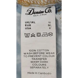 Denim Co. Damenshort, bleach-dyed blue - Gr. 38 - Bild 4