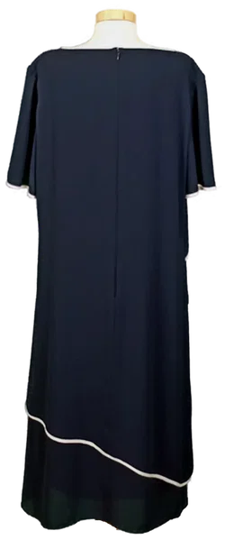 Hermann Lange Damen Midikleid dunkelblau Gr. 46 - Bild 2