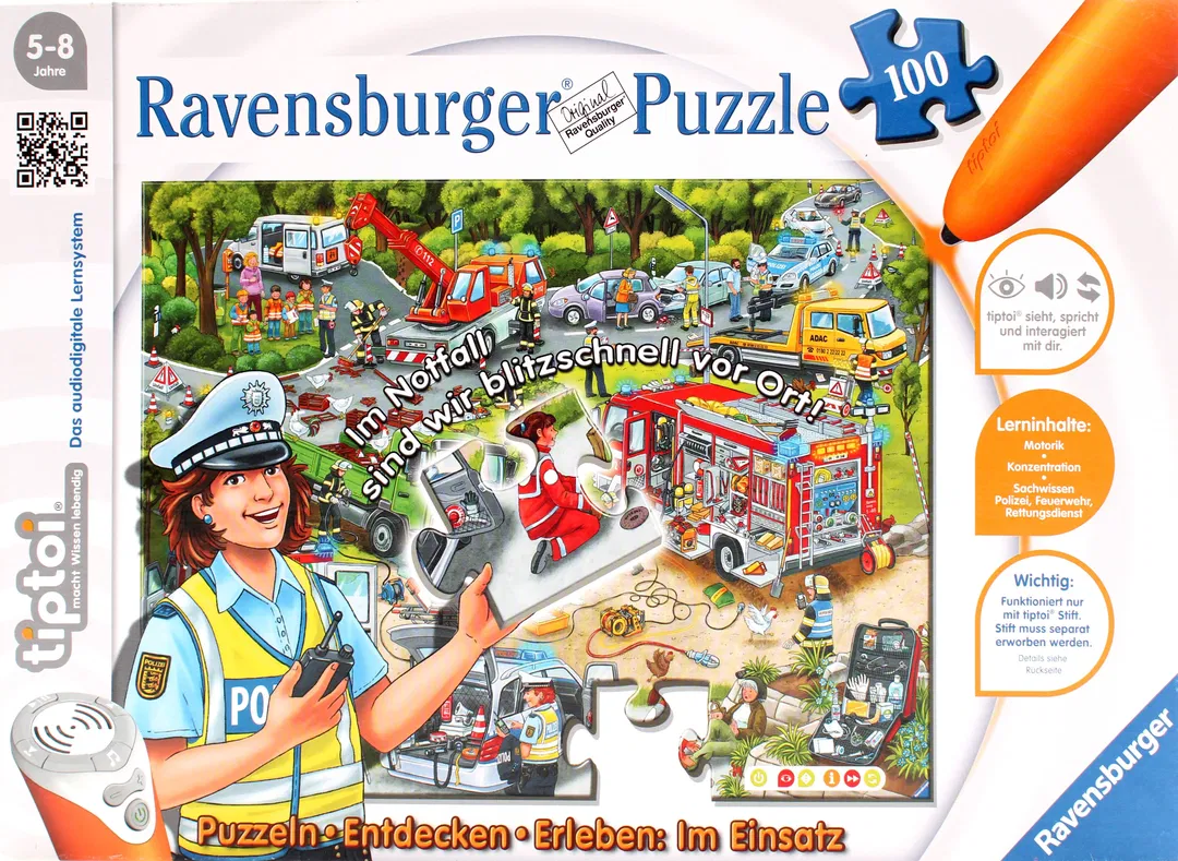 Tiptoi Puzzle von Ravensburger  – Im Einsatz (100 Teile) - Bild 1