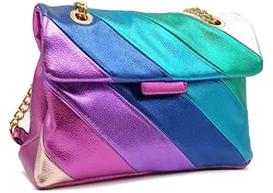 Metallic Regenbogentasche Damen 