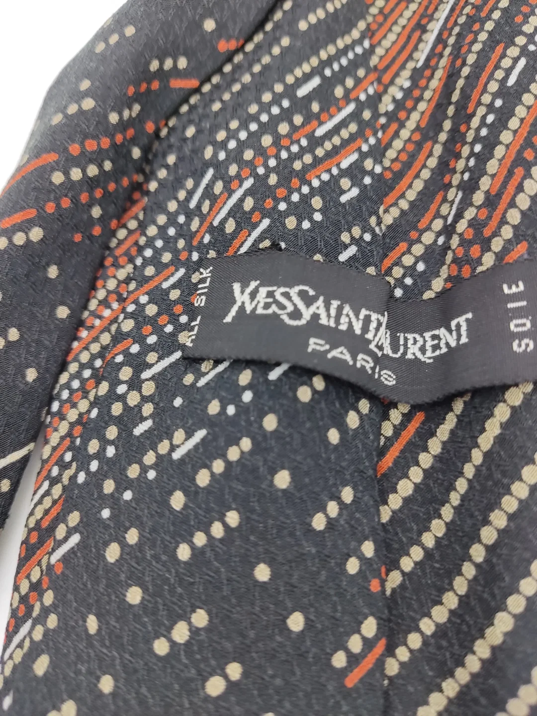 Yves Saint Laurent Herren Krawatte mehrfarbig Vintage – Bild 3