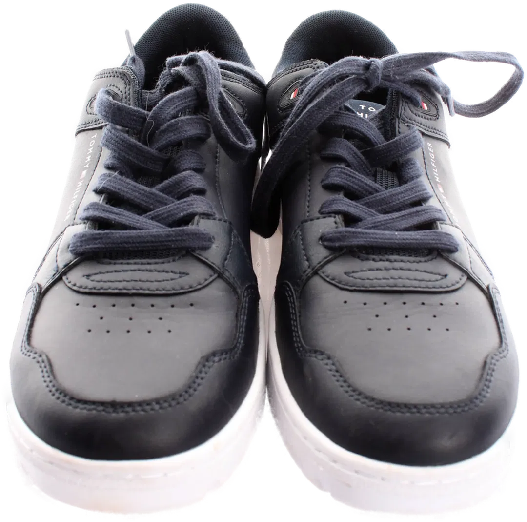 Tommy Hilfiger Sneaker Herren Gr. 41 – Schwarz – Leder – Weißer Absatz – Freizeit - Bild 1