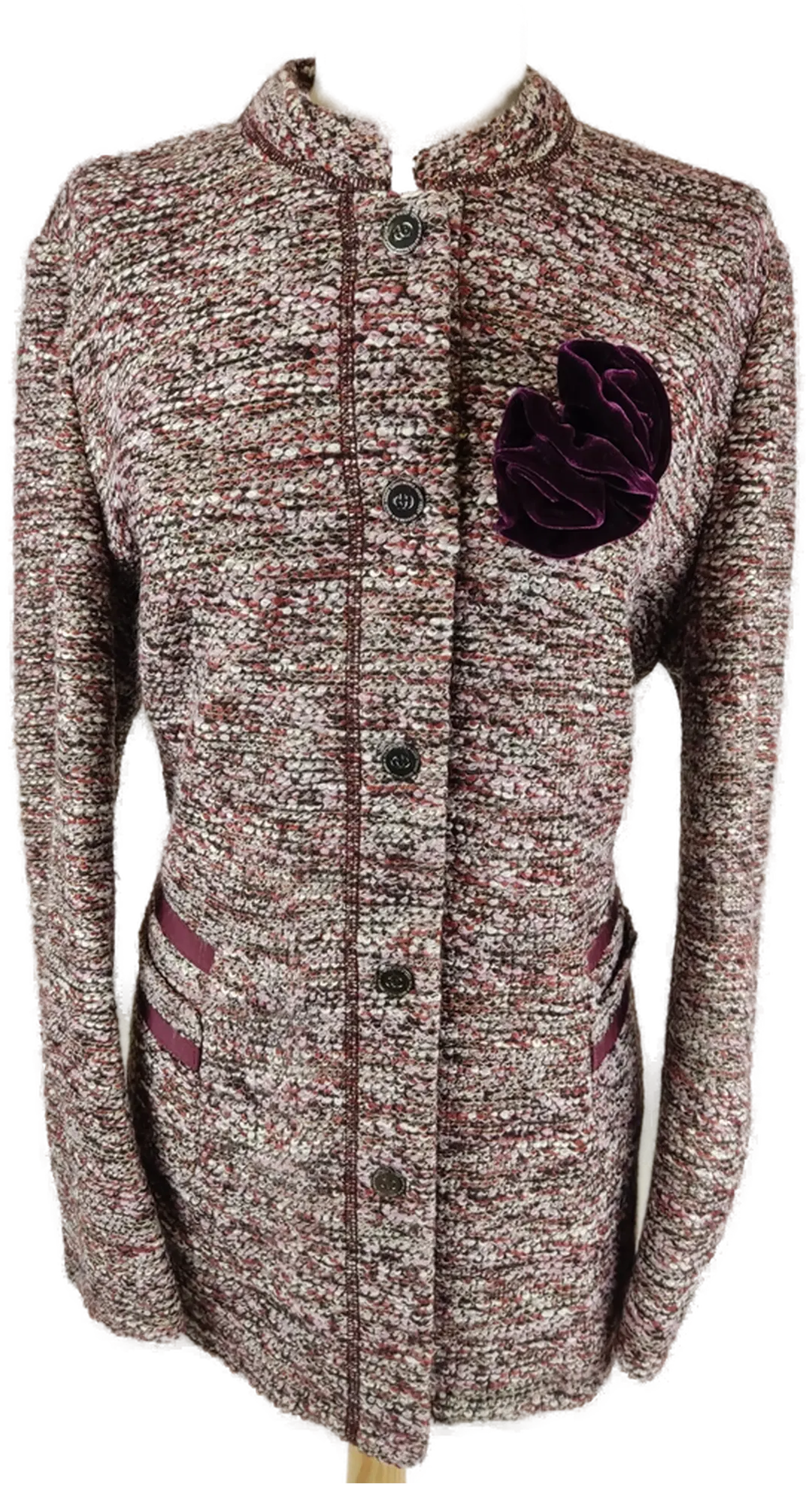Gerry Weber Damen-Jacke mauve-braun meliert - L/40 - Bild 4