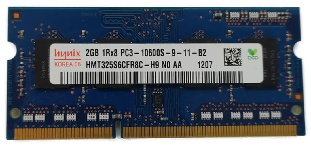 Hynix 2GB DDR3 1RX8 PC3-10600S-9-11-B2 Arbeitsspeicher Laptop / RAM  - Bild 1
