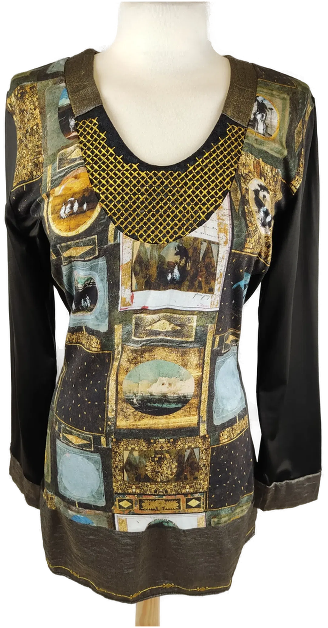 AVENTURES DES TOILES by FLAMM Damen Minikleid Schwarz/gold - L/40  - Bild 1