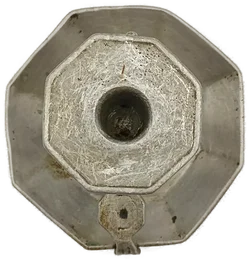 Zinnkerzenständer mit Tragegriff Vintage - Bild 6