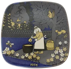 Arabia Kalevala Jahresteller Finnland 1986 Raija Uosikkinen  - Bild 3