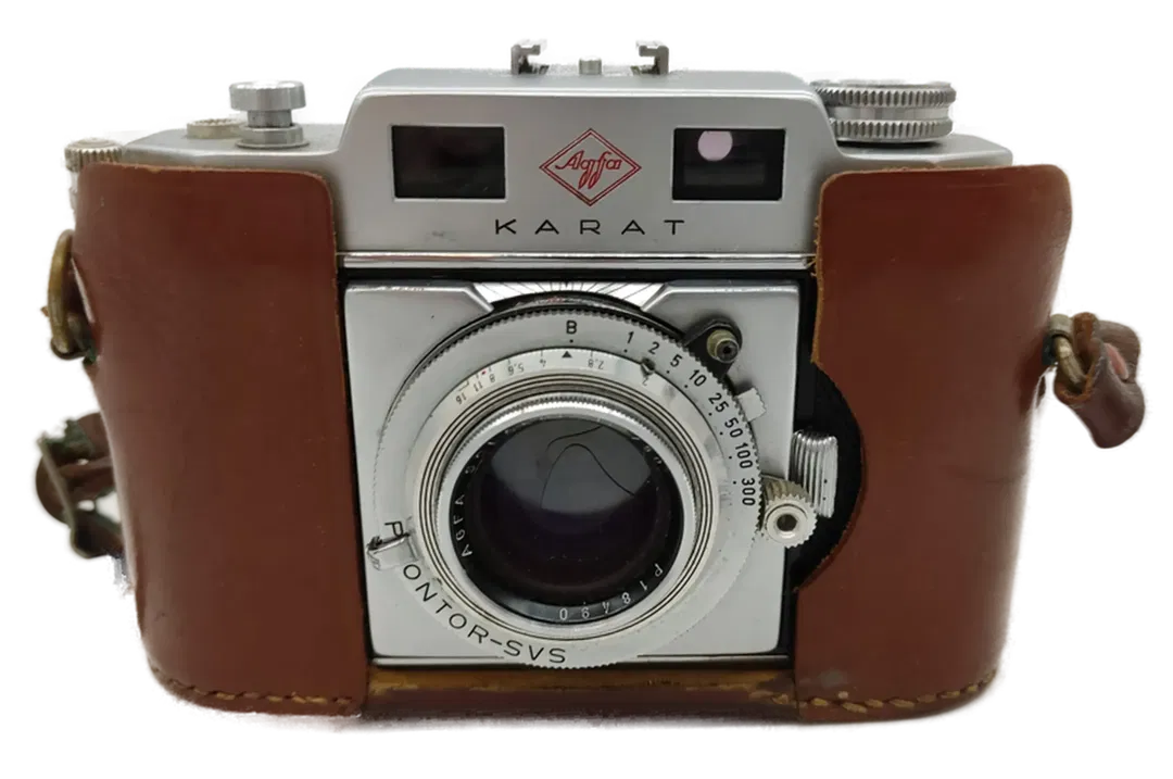 Agfa Kamera Karat IV  mit Solinar 50mm mit Ledertasche 