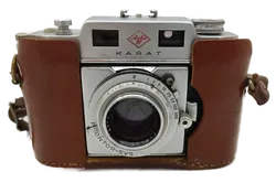 Agfa Kamera Karat IV  mit Solinar 50mm mit Ledertasche 