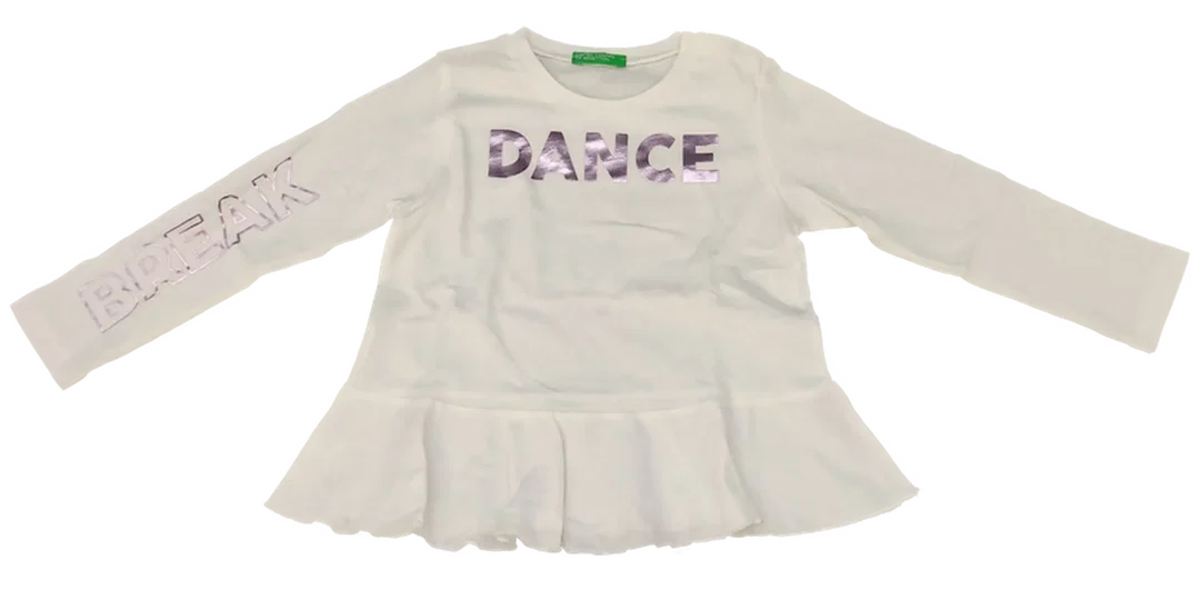 United Colors of Benetton Kindershirt weiß Gr. 90 - Bild 1