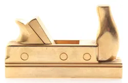 Messing Miniatur-Holzhobel – Dekoration / Sammlerstück – 9 cm – massives Messing - Bild 2