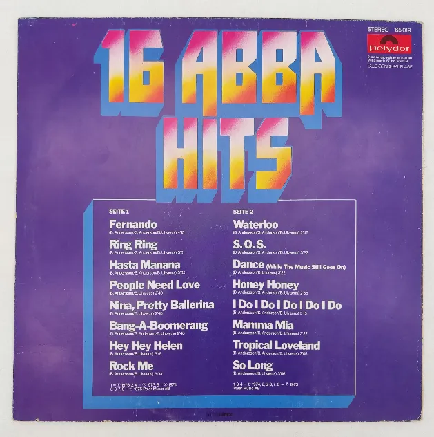 Langspielplatte - ABBA - 16 ABBA Hits – Bild 2