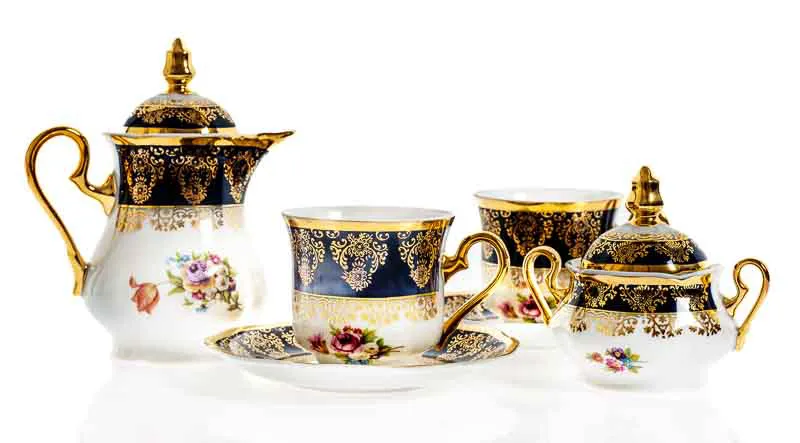 Leander 1946 China de Boheme Tee Kaffee mit Zuckerschüssel - Bild 4