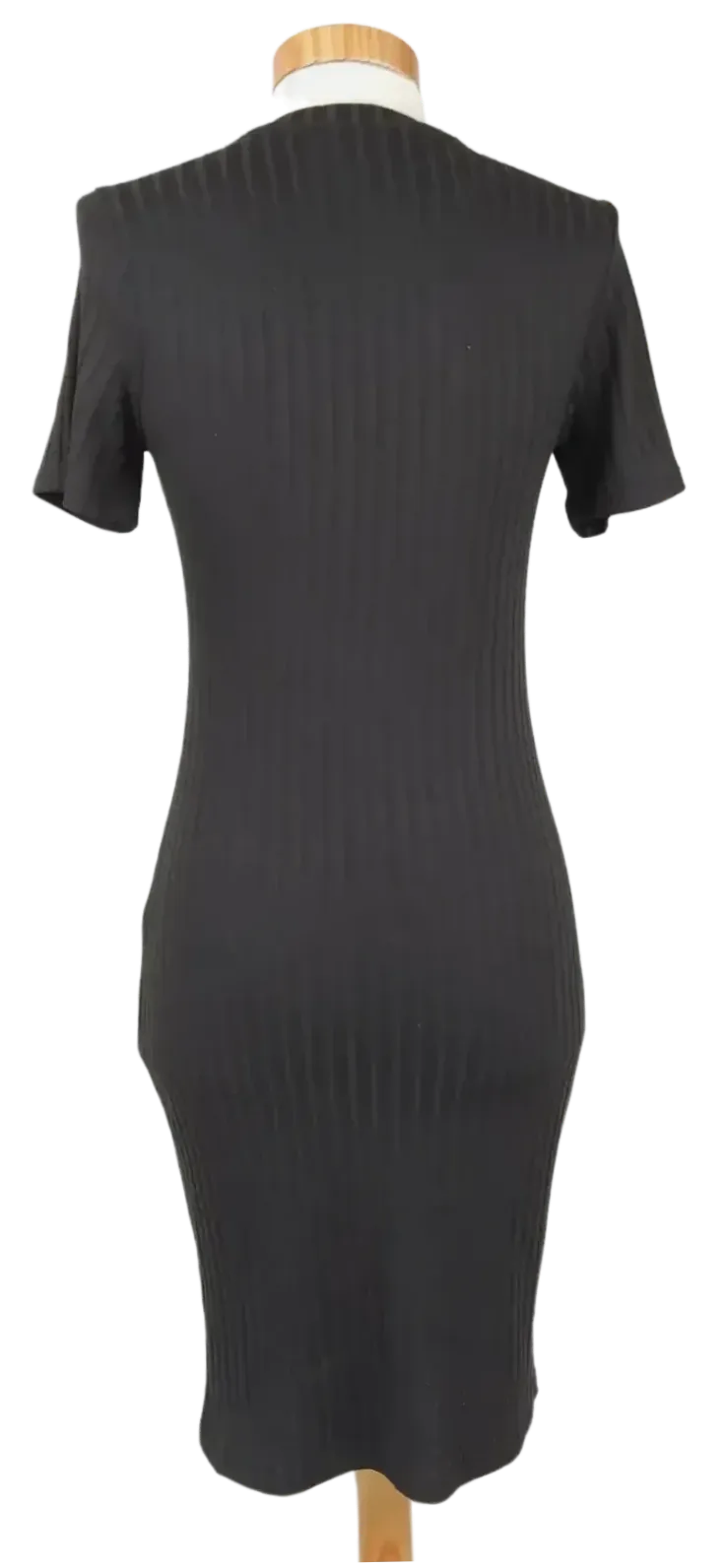 Primark Damen Kleid gerippt, schwarz - Gr. XS – Bild 2