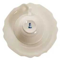 Wien Augarten 4 Mocca Tassen + Untertassen Belvedere 114 weiß - Bild 3