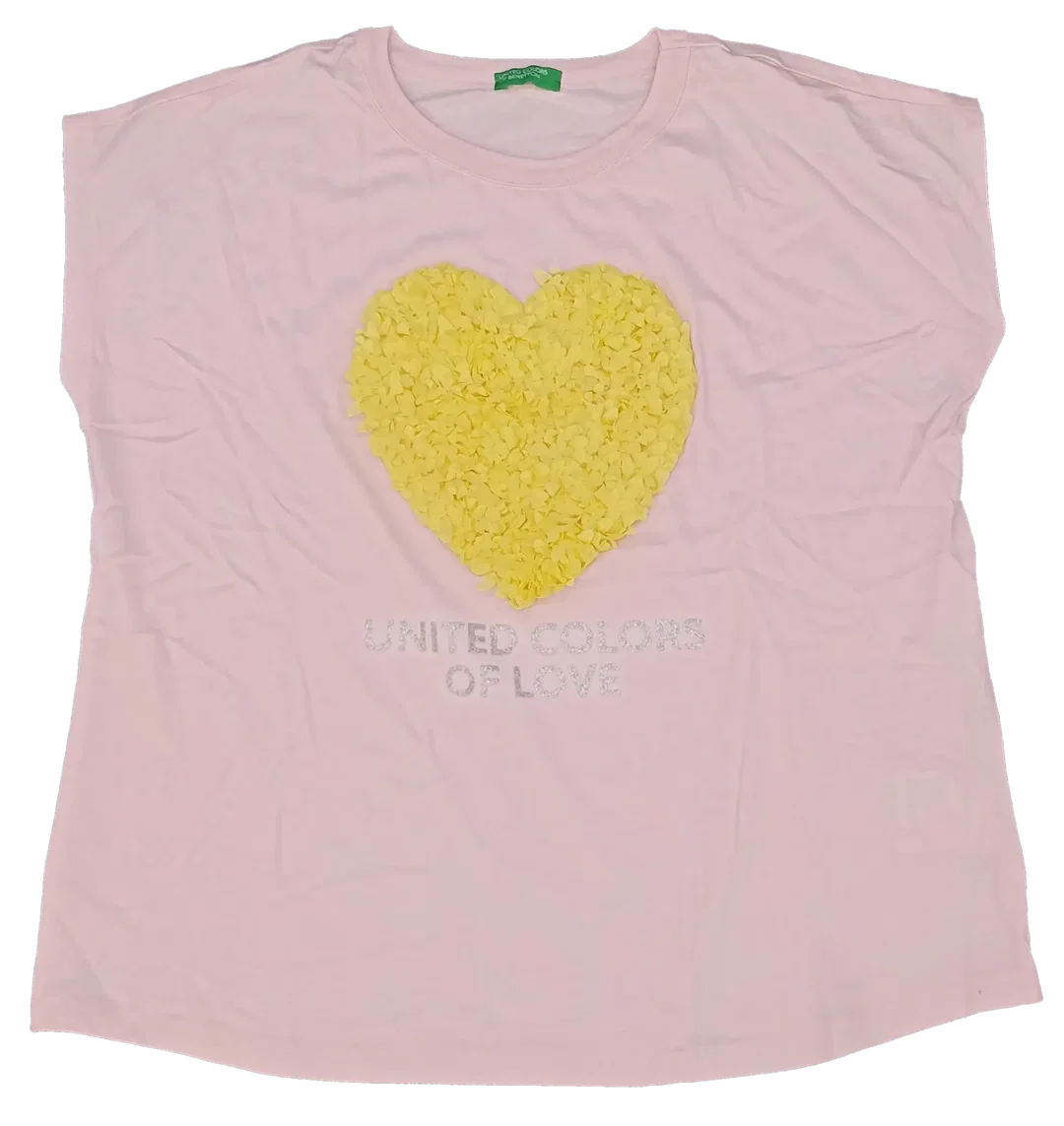 United Colors of Benetton Kindershirt rosa gemustert Gr. XL - Bild 4