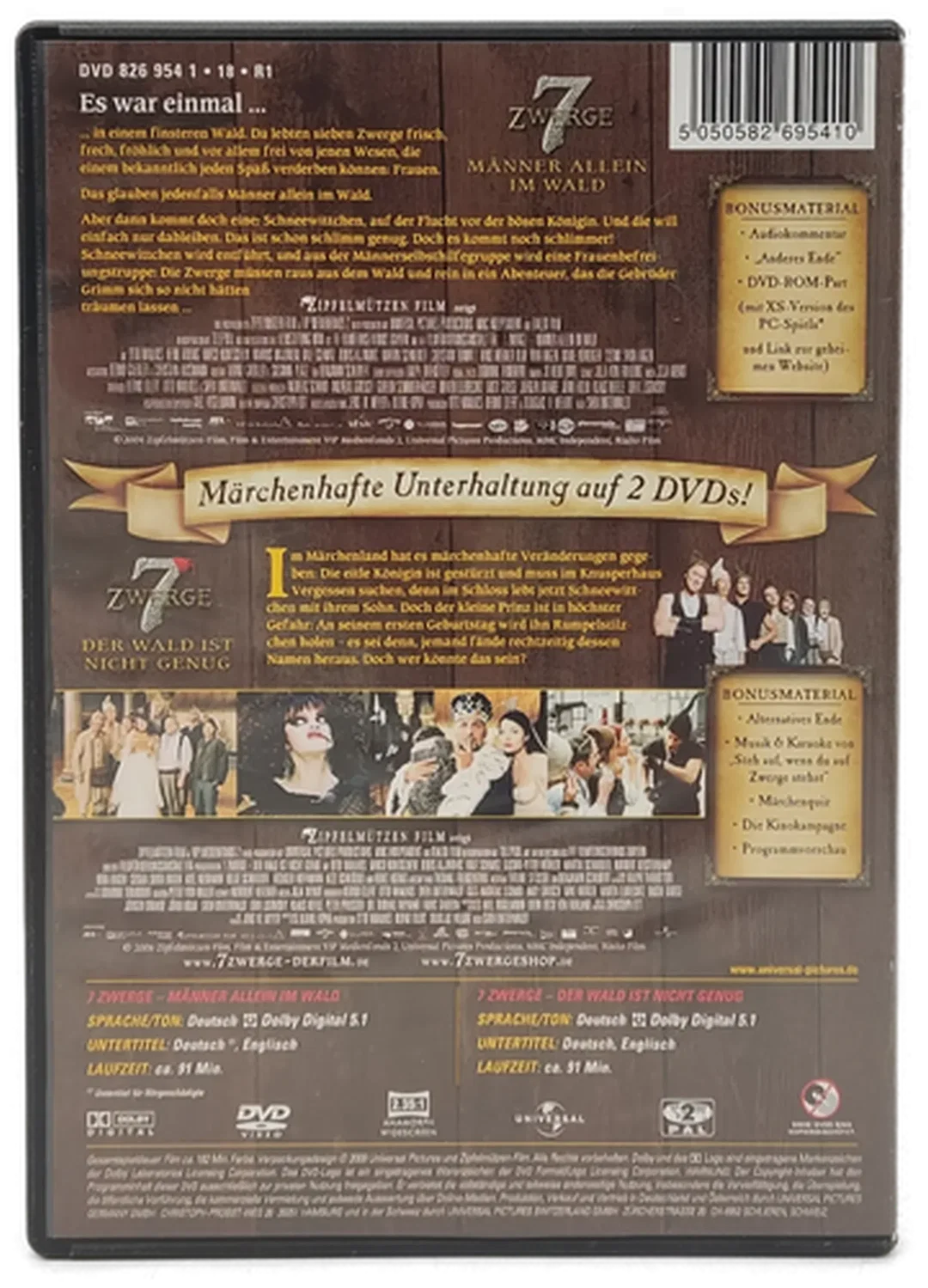 DVD 2 Disc's "7 Zwerge - Männer allein im Wald" mit Otto Waalkes und Nina Hagen – Bild 2