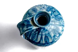 Keramikkrug/gefäß in Blau/Weiss/Türkis im Landhausstil Höhe ca 28cm - Bild 2