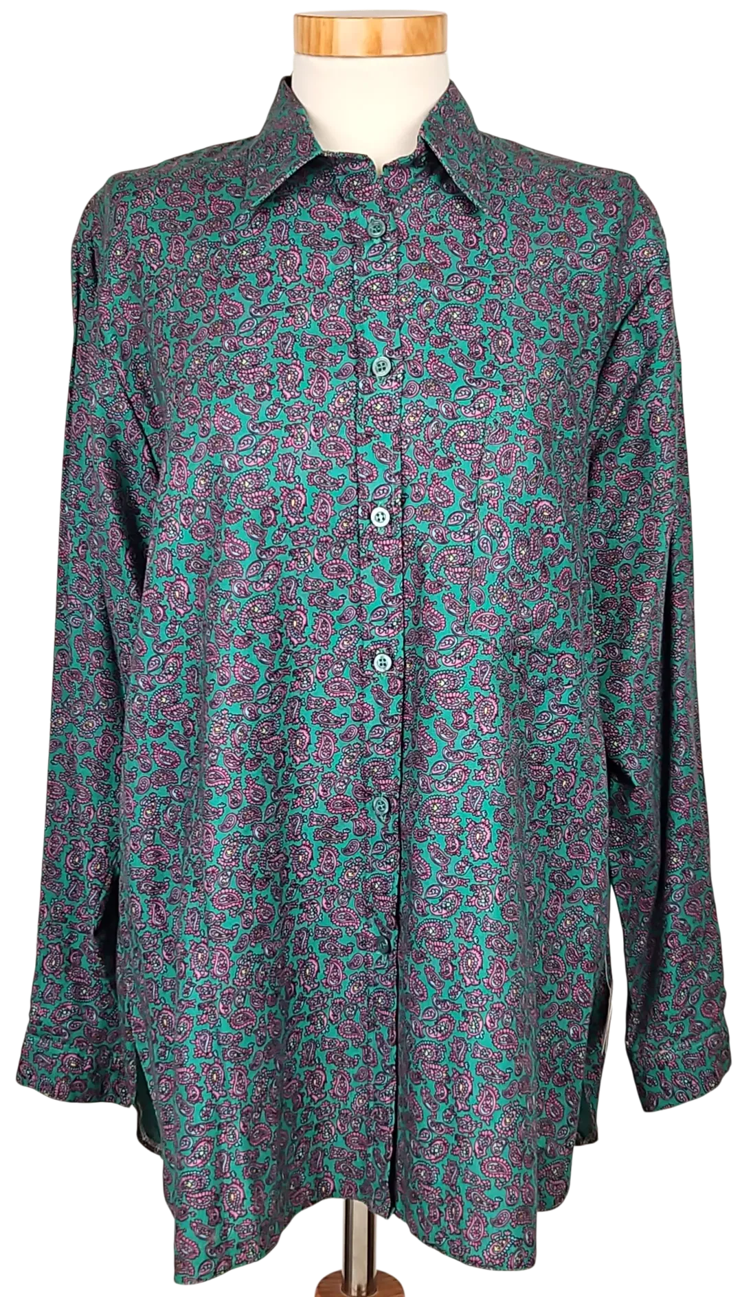 Huber trikot Vintage Damen Bluse, grün - M - Bild 4