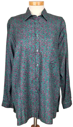 Huber trikot Vintage Damen Bluse, grün - M - Bild 1