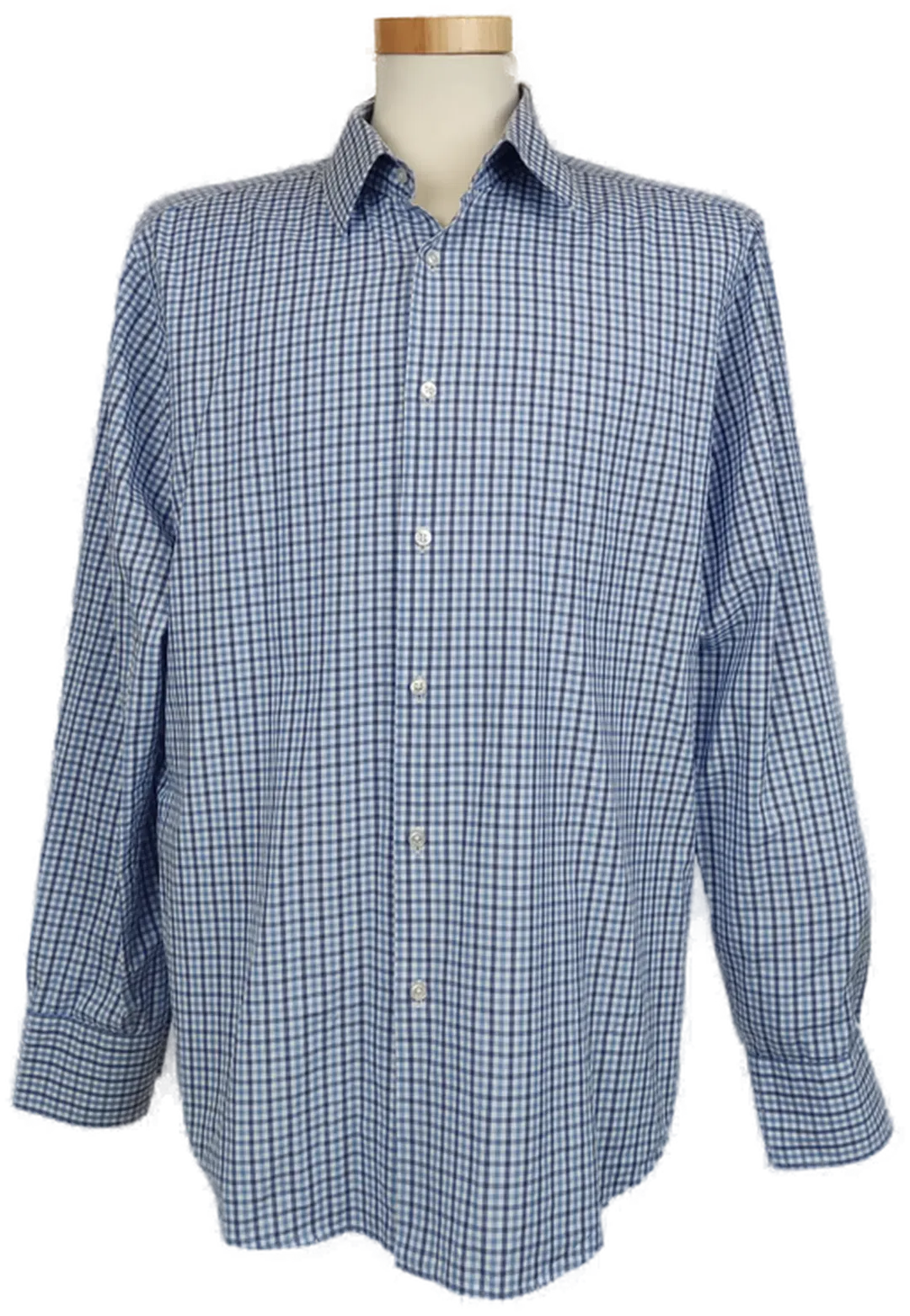 Hugo Boss Herren Hemd blau/weiß kariert Gr. 42 - Bild 1