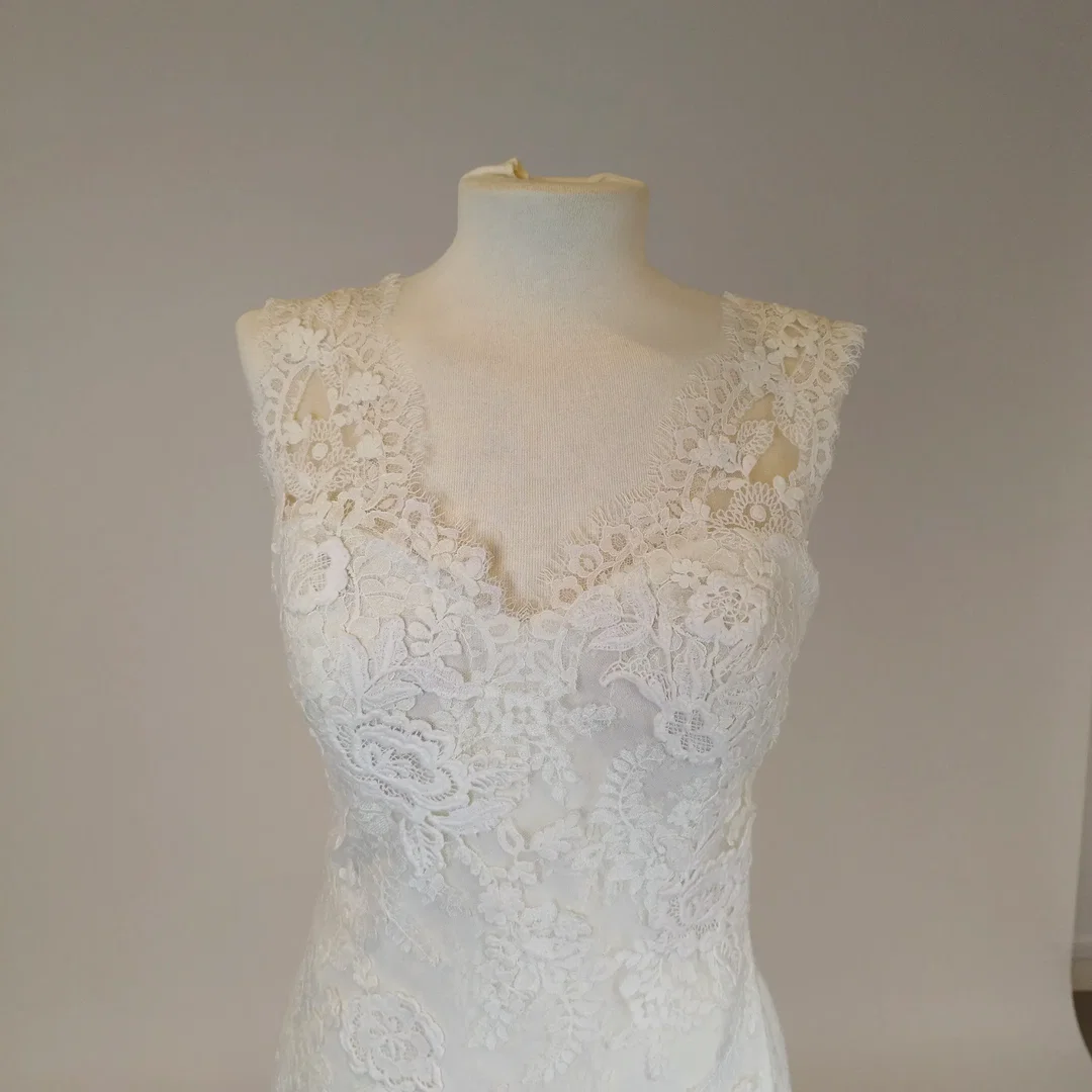 Pronovias Barcelona Brautkleid mit Schleppe - D36 / 100% Polyester – Bild 2