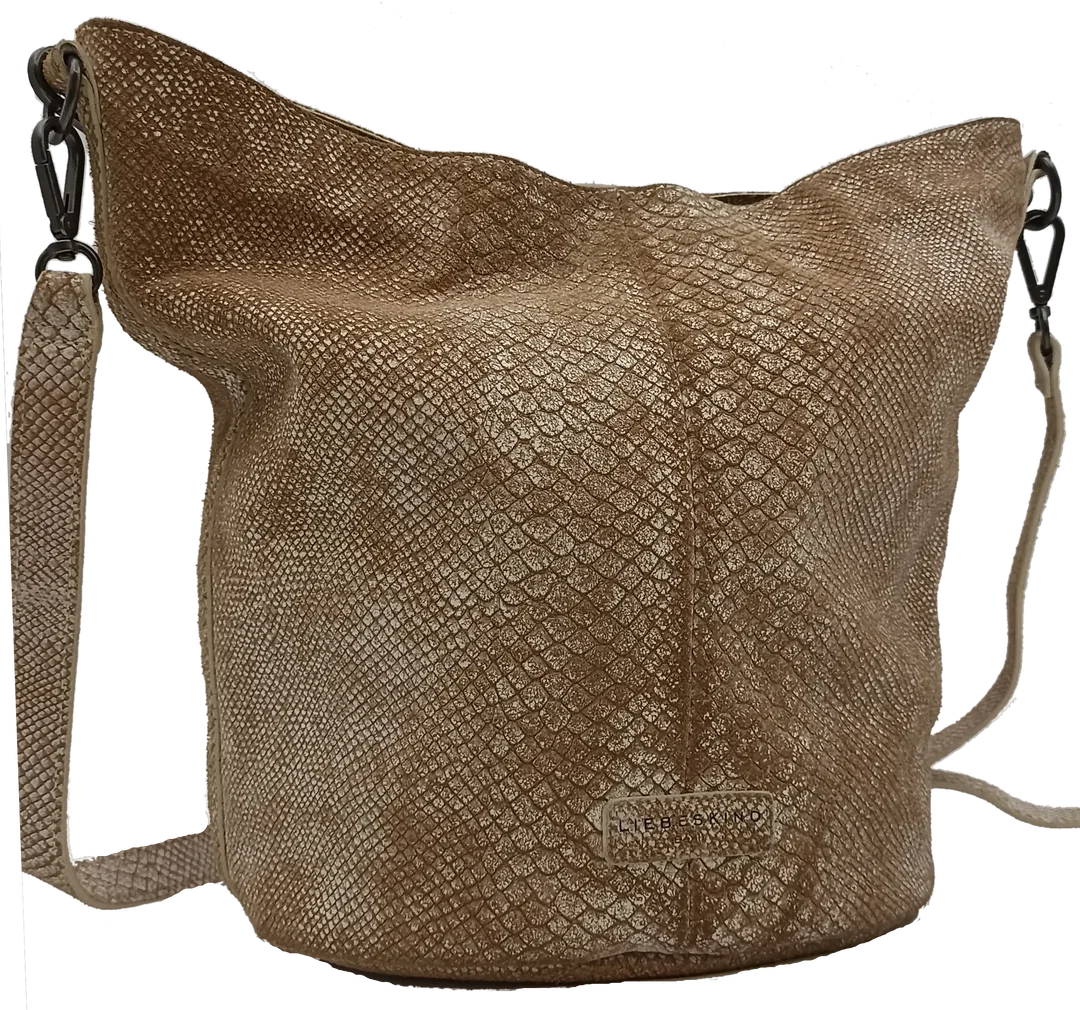 Liebeskind Berlin Ledertasche schlangenoptik braun/weiß – Bild 1