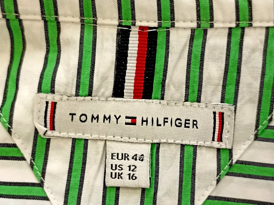 Tommy Hilfiger Damen Hemd grün/weiß Gr. XL – Bild 3
