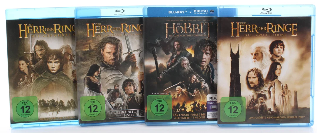 Blu-ray Konvolut 4 Discs – Der Herr der Ringe & Der Hobbit – Fantasy Sammlung – FSK 12 – Bild 2