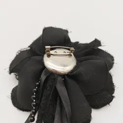 Schwarze Blumen-Brosche - ca. 37cm insgesamt  - Bild 5