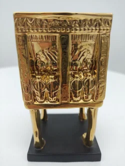 Goldene Thron des Tutanchamon Porzellan & Zertifikat von Franklin Mint | Limitierte Rarität - Bild 3