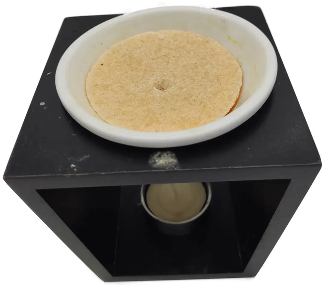 Duftöllampe 4tlg., schwarz/weiß, Größe ca. 12 x 12 x 9 cm - Bild 1