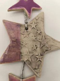 Deko Weihnachten, Keramiksterne - Bild 2